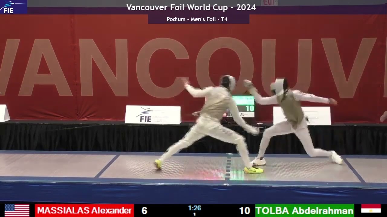 2025 147 SMF Coupe du Monde, Vancouver MASSIALAS Alexander vs TOLBA Abdelrahman