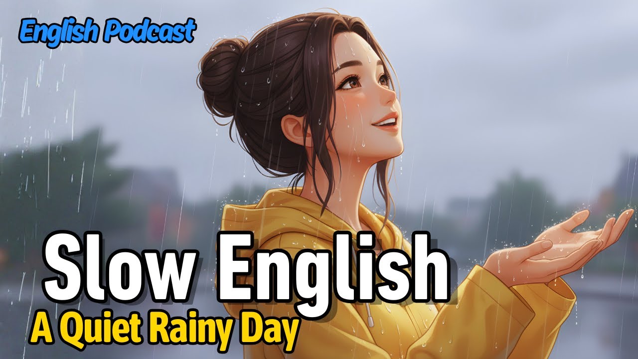 A Rainy Day in a Small American Town | Slow English Podcast (A1–A2)