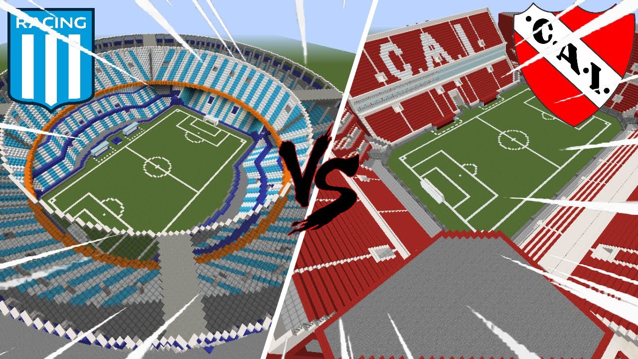 ESTADIO DE RACING VS INDEPENDIENTE EN MINECRAFT¡¡¡😱😱