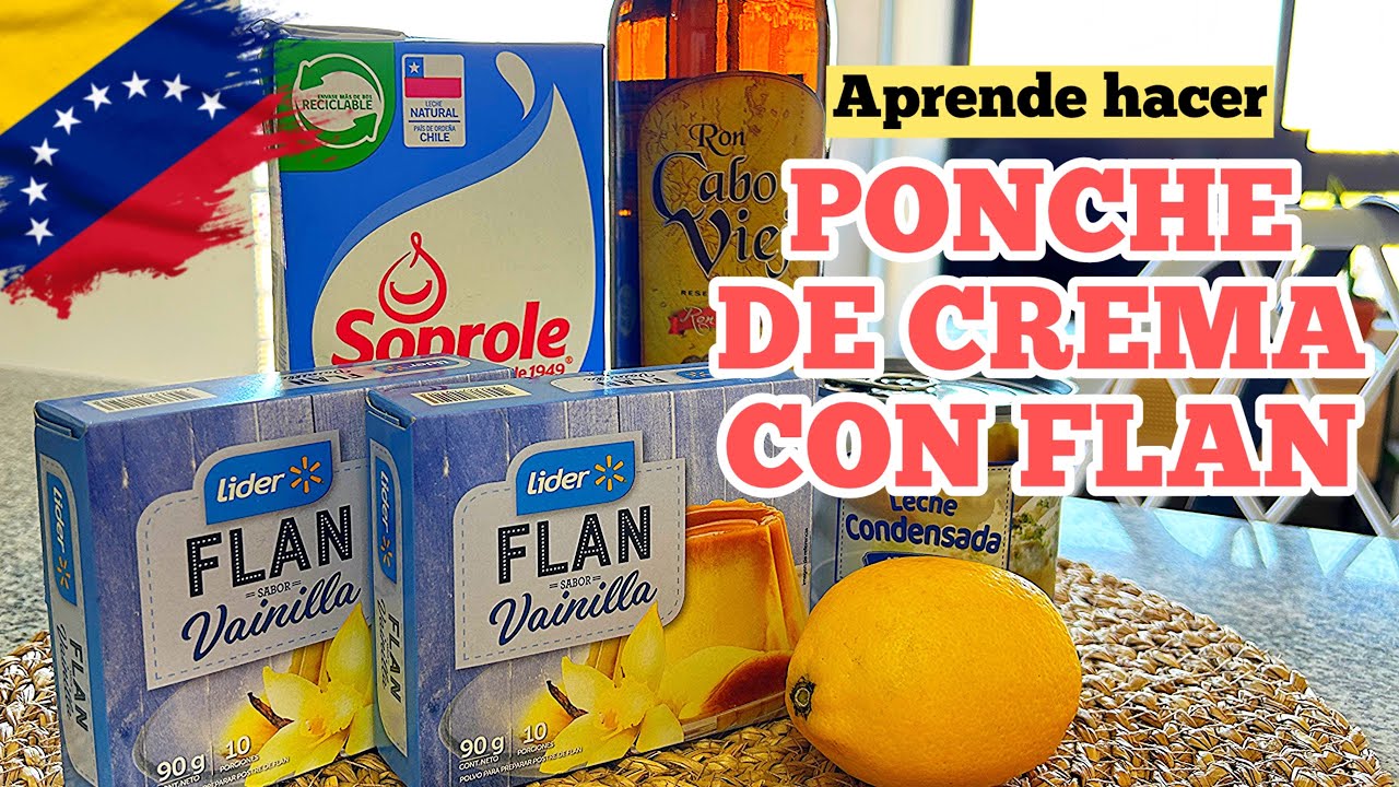 Cómo hacer PONCHE DE CREMA CON FLAN 🍮 #navidad #venezuela