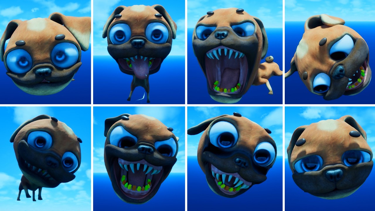 Dog Chompy Chasey - All animations  (Dark Pals: The 1st Floor)