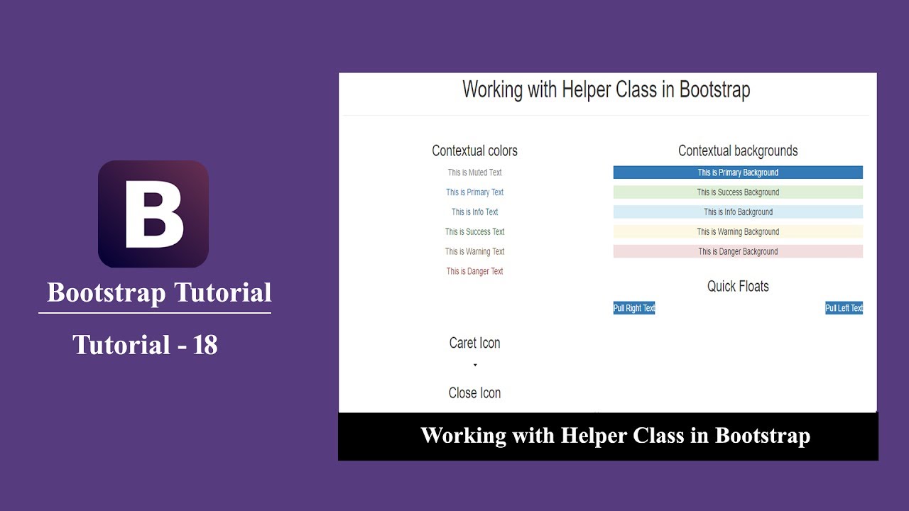 Bootstrap tutorial for beginners 18 - How to use helper class in bootstrap?