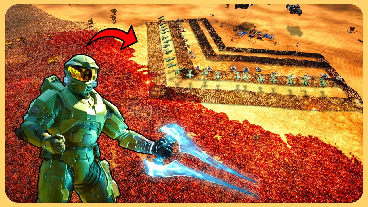 Can Master Chief’s V-Formation Survive 7 Million Zombies? - Ultimate Epic Battle Simulator 2 UEBS 2