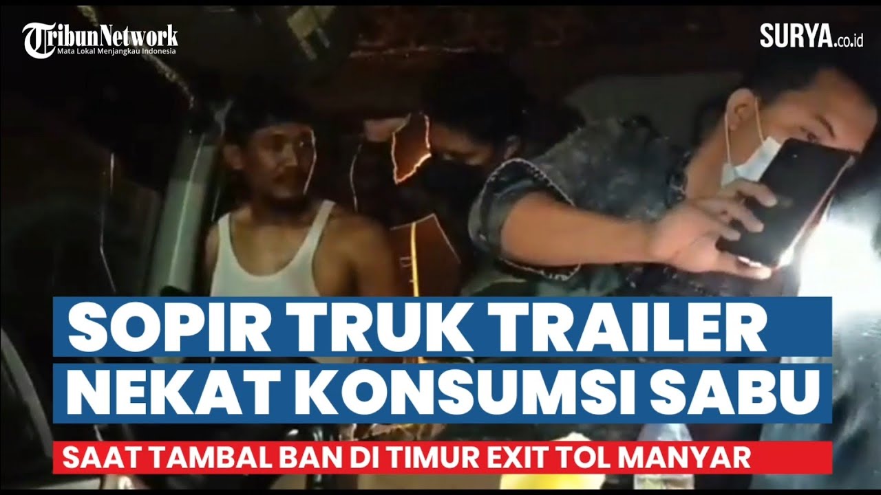 Sambil Tunggu Tambal Ban yang Bocor, Sopir Truk di Gresik Nyabu, Tak Berkutik Dicokok Polisi