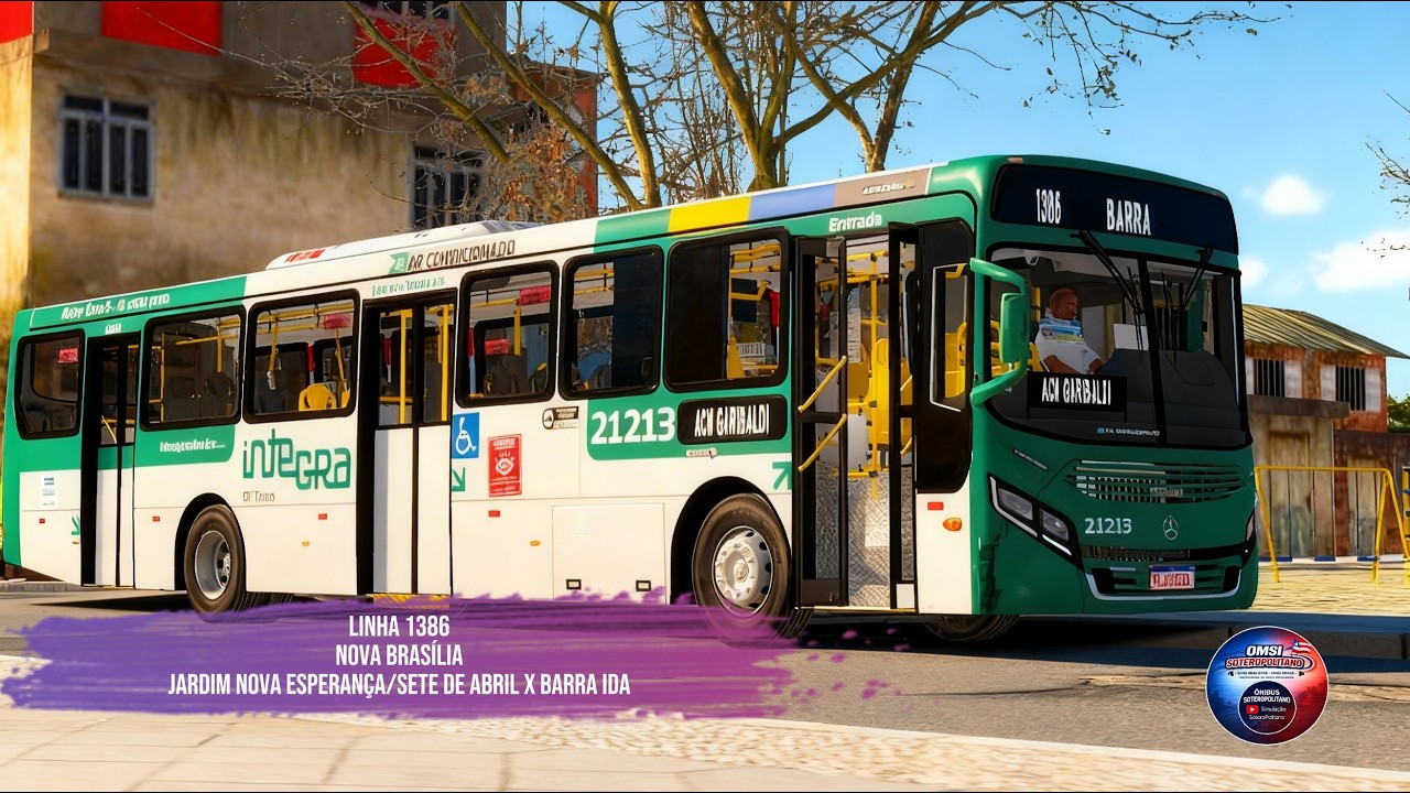 🟢LINHA 1386 NOVA BRASILIA X BARRA ida🟢mapa salvador norte 3.5