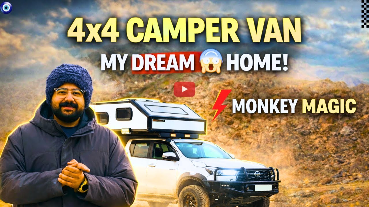 Inside @Monkey Magic 4x4 Hilux Camper 🚘 – Delhi to London trip starts