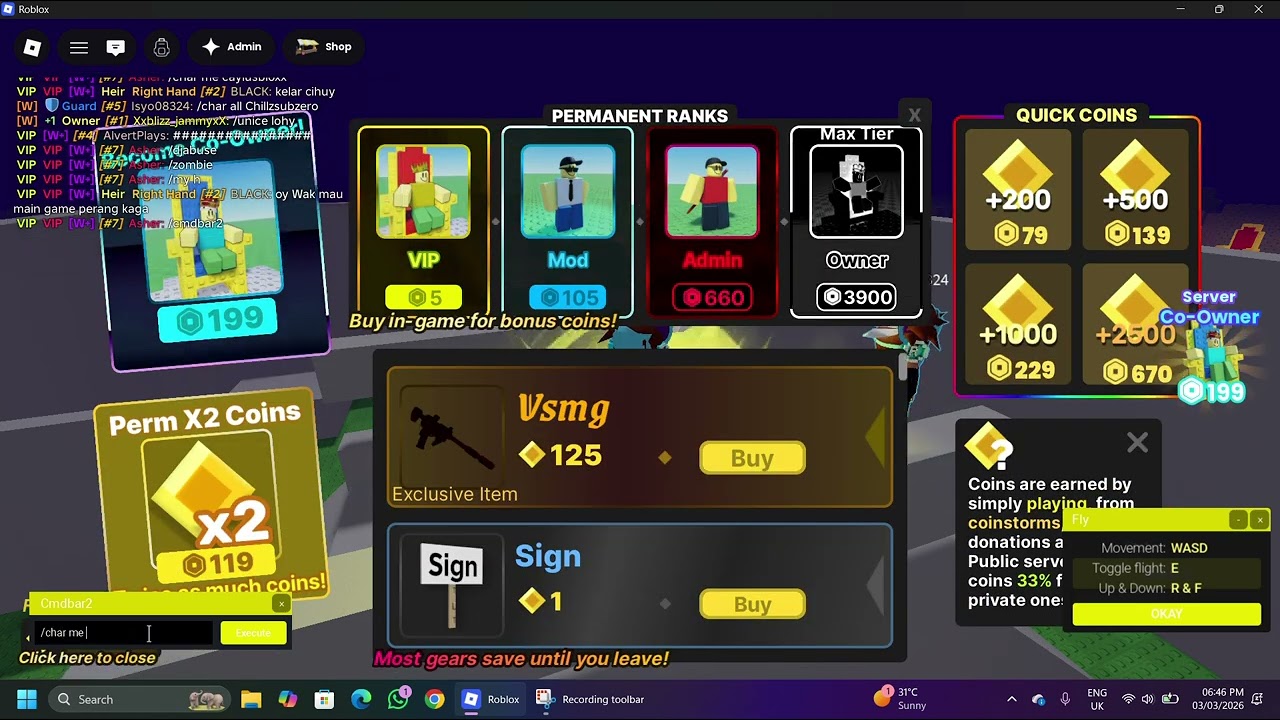 im playing first is owner