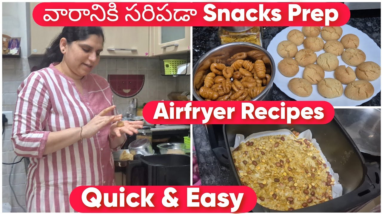 Weekly Snacks Preps & Plan 💁‍♀️ వారానికి సరిపడా Snacks, ప్రశాంతమైన వారానికి Tips, Easy Snacks Recipe