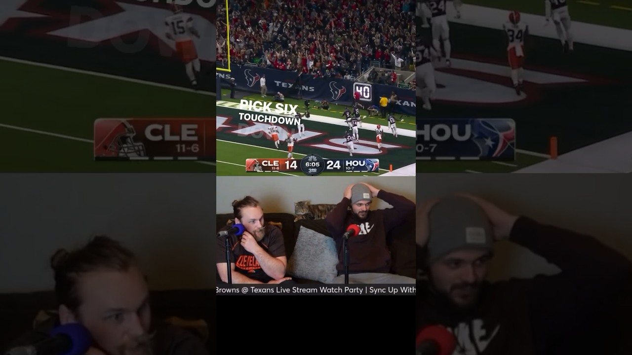 Live Reaction To Joe Flacco Pick 6 Against The #Texans #Browns #NFL #DawgPound