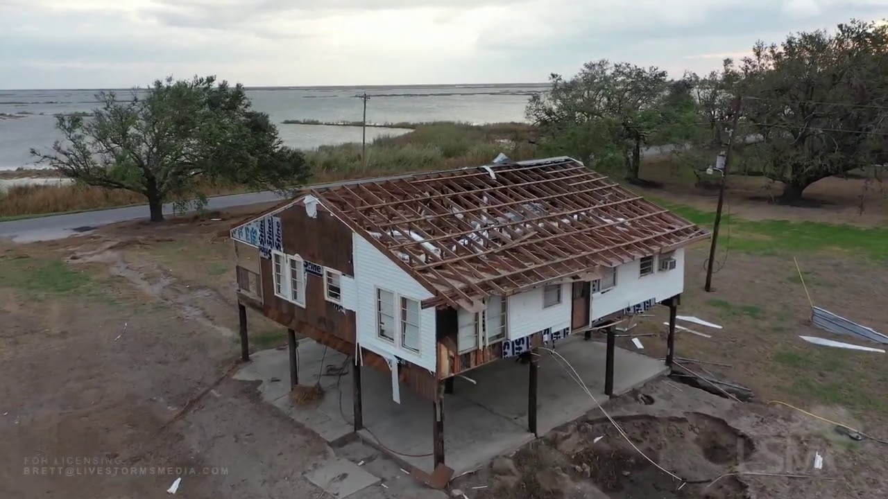 9-20-2020 Grand Chenier, La- Tropical Storm Beta, surge warnings for areas hit so hard by Laura