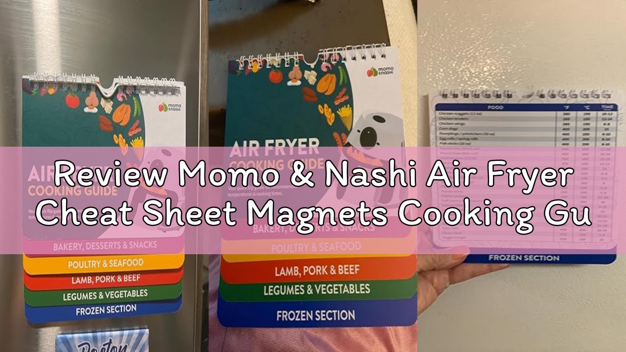 Review Momo & Nashi Air Fryer Cheat Sheet Magnets Cooking Guide Booklet - Air Fryer Magnetic Cheat S