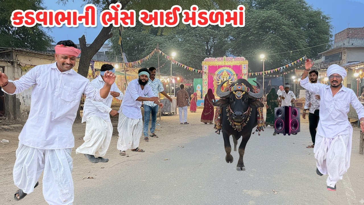 કડવાભાની ભેંસ આઈ મંડળમાં ગરબા ગાવા // Gujarati Comedy Video // કોમેડી વિડિયો // Mast Desi Boys