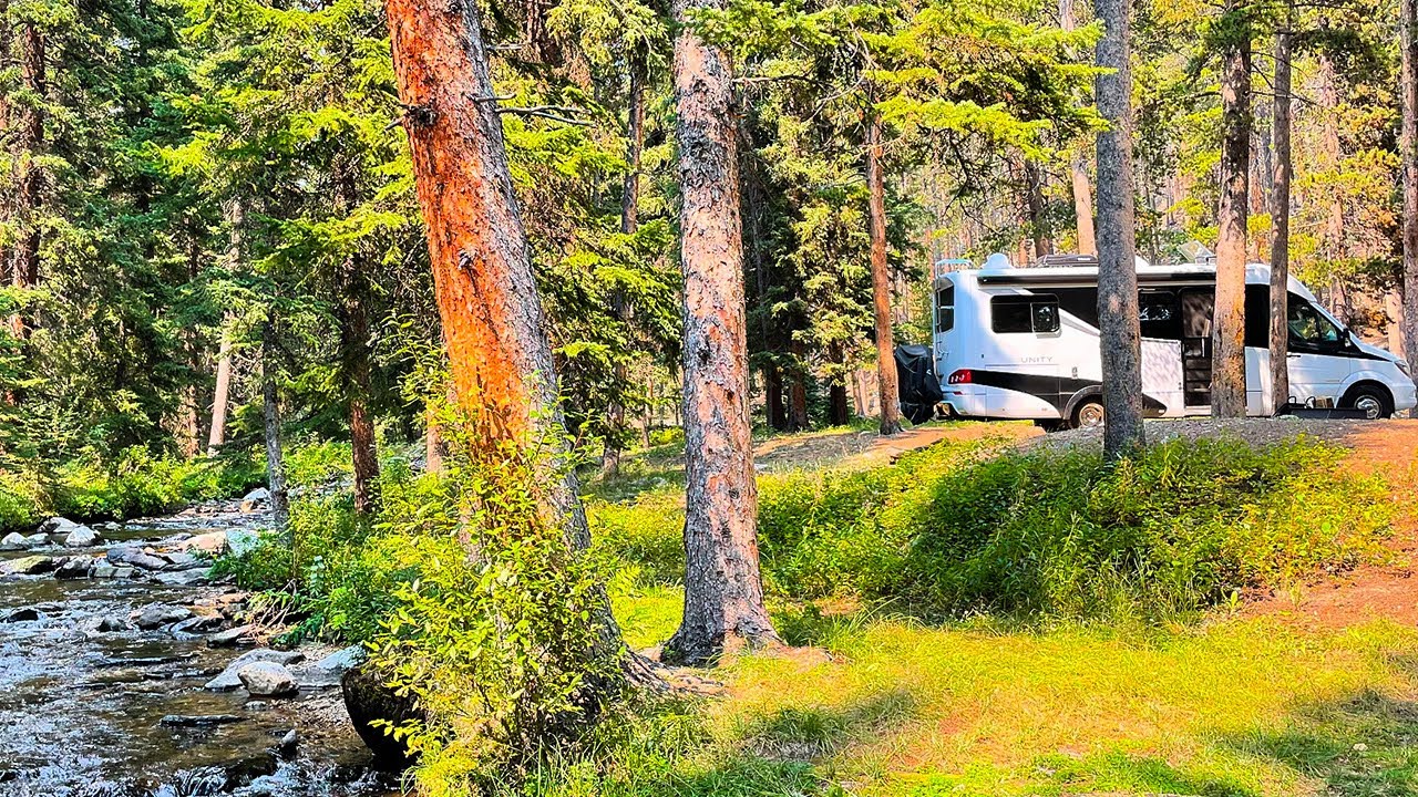 RV Camping Bighorn National Forest - LTV Unity CB
