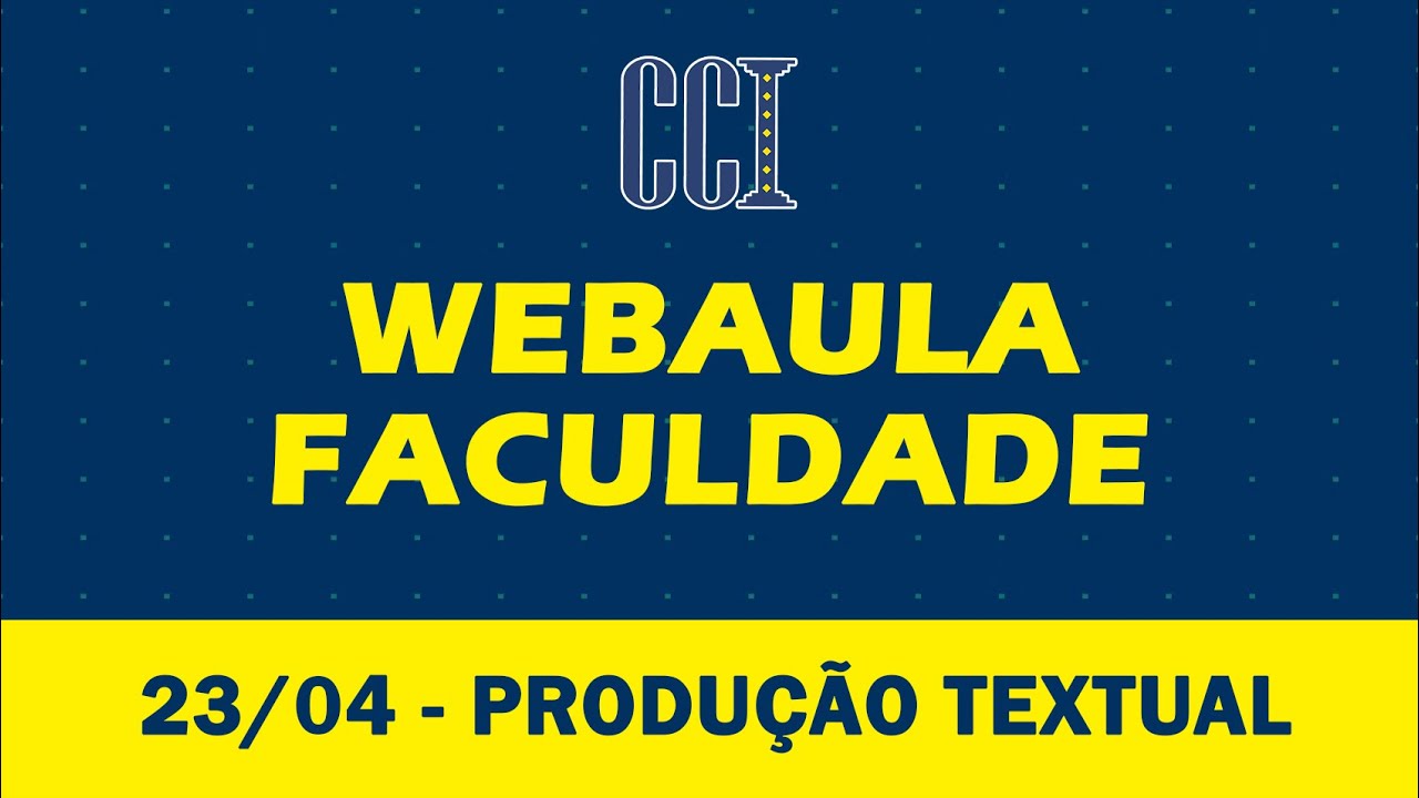 AULA DE PRODUÇÃO DE TEXTO - FACULDADE CCI