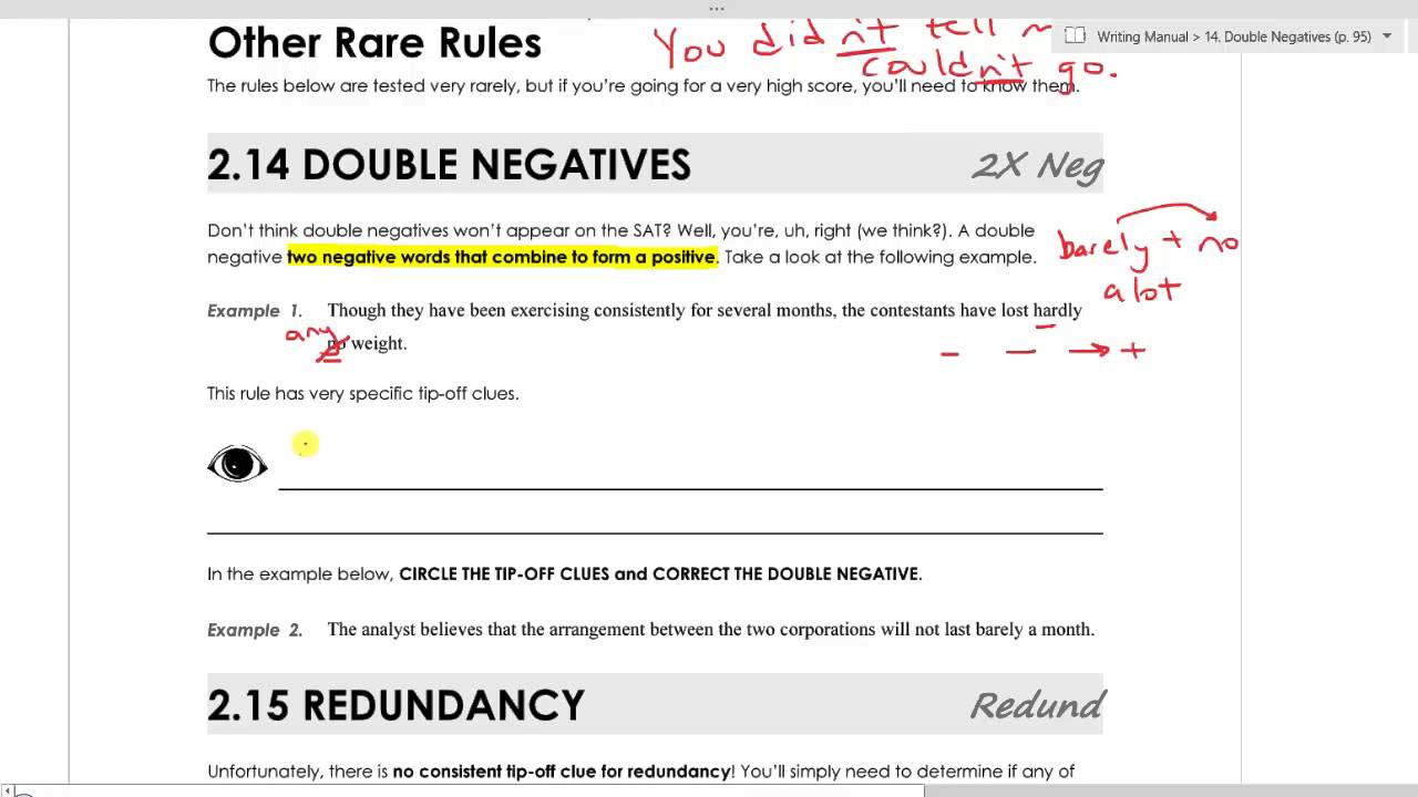 14. Double Negatives