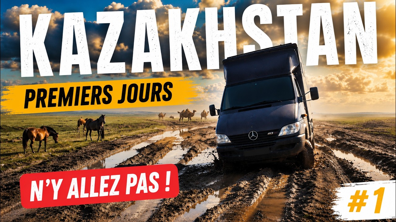 Bienvenue au Kazakhstan 🇰🇿 : Entre routes cahotiques et lieux magiques ! #roadtrip #4x4 #kazakhstan