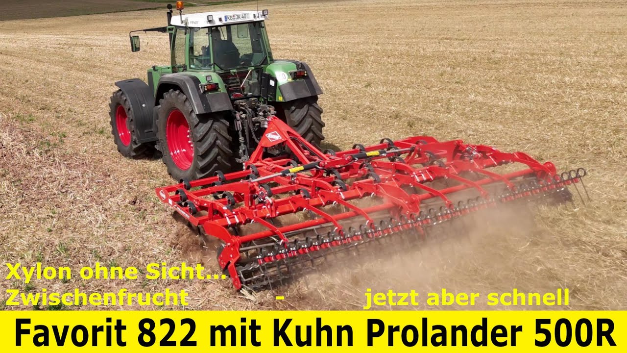 Grubber Kuhn Prolander 500R am Fendt Favorit 822 | Beno´s TreckerVLOG 175