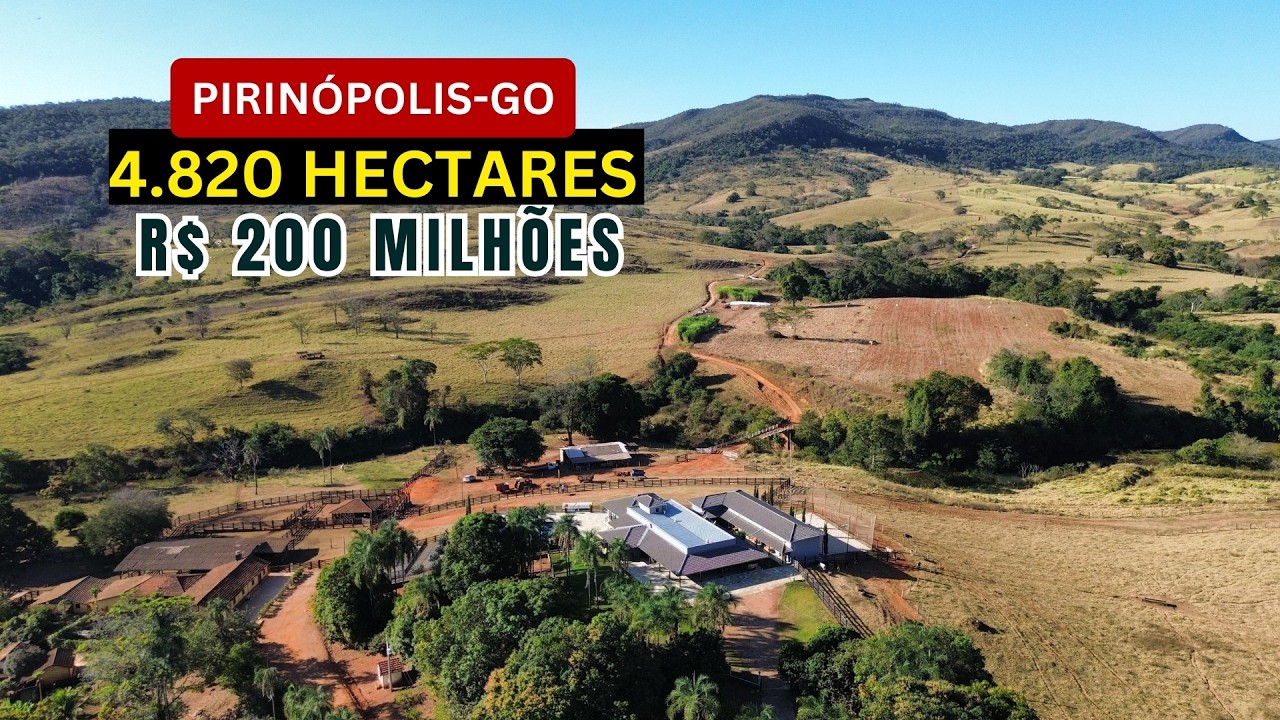 Fazenda Centenária à Venda em Pirenópolis–GO com  4820 ha, Rios , Cachoeiras, estrutura completa.