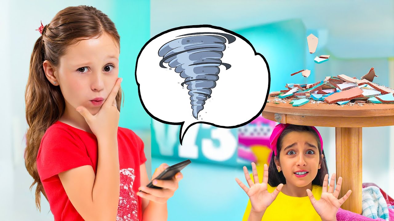 Nastya and her friend are preparing for a hurricane - safety rules for kids