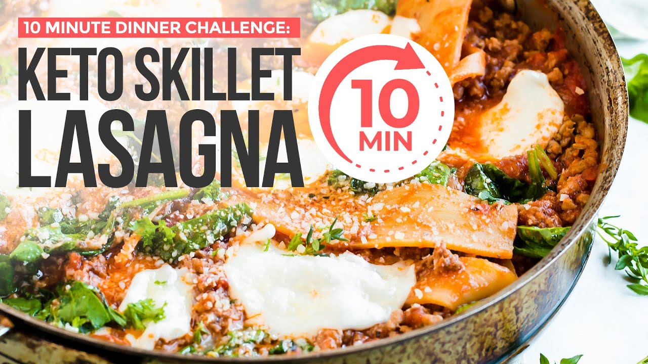EASY KETO DINNER IN UNDER 10 MINUTES! Keto Skillet Lasagna