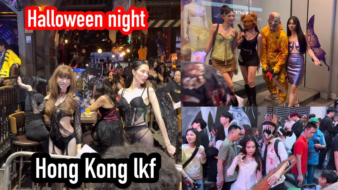 Halloween night in Hong Kong lkf Walking estate 31 October 2024