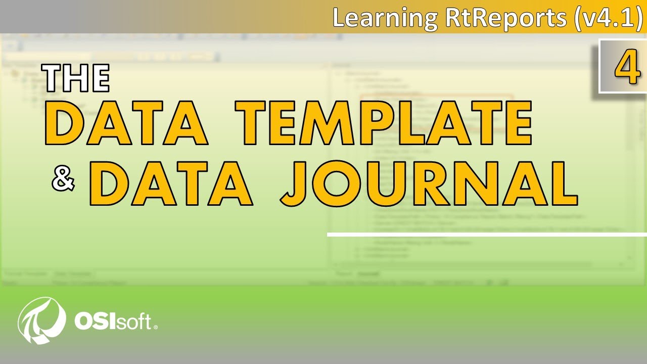 RtReports - The Data Template and Data Journal
