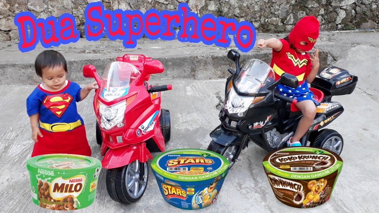 Wow Balita Berubah Jadi Superhero - Mobil-mobilan & Milo Koko Krunch