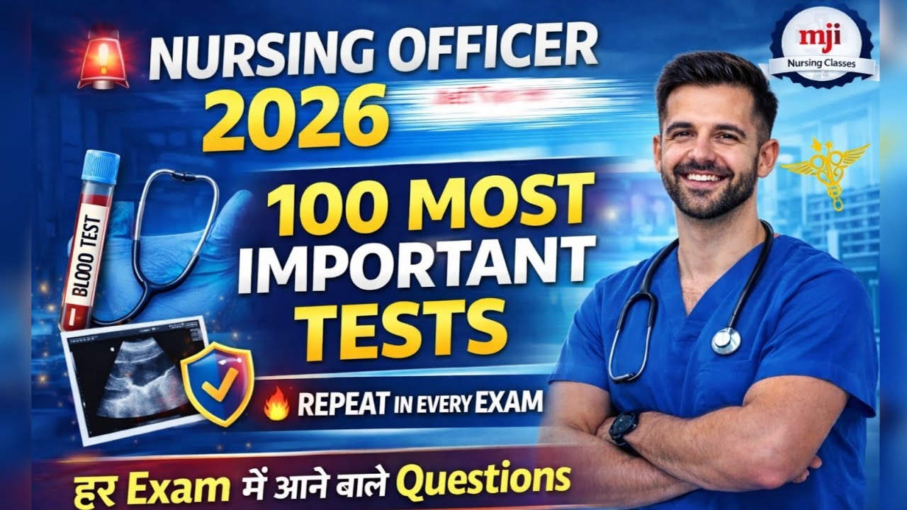 Important Diagnostics & Screenings | for NORCET10 | RRB | KGMU | SGPGI | RML | DSSSB | CHO & others