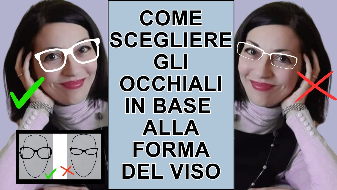 Come scegliere gli occhiali in base alla forma del viso, guida alla scelta della montatura