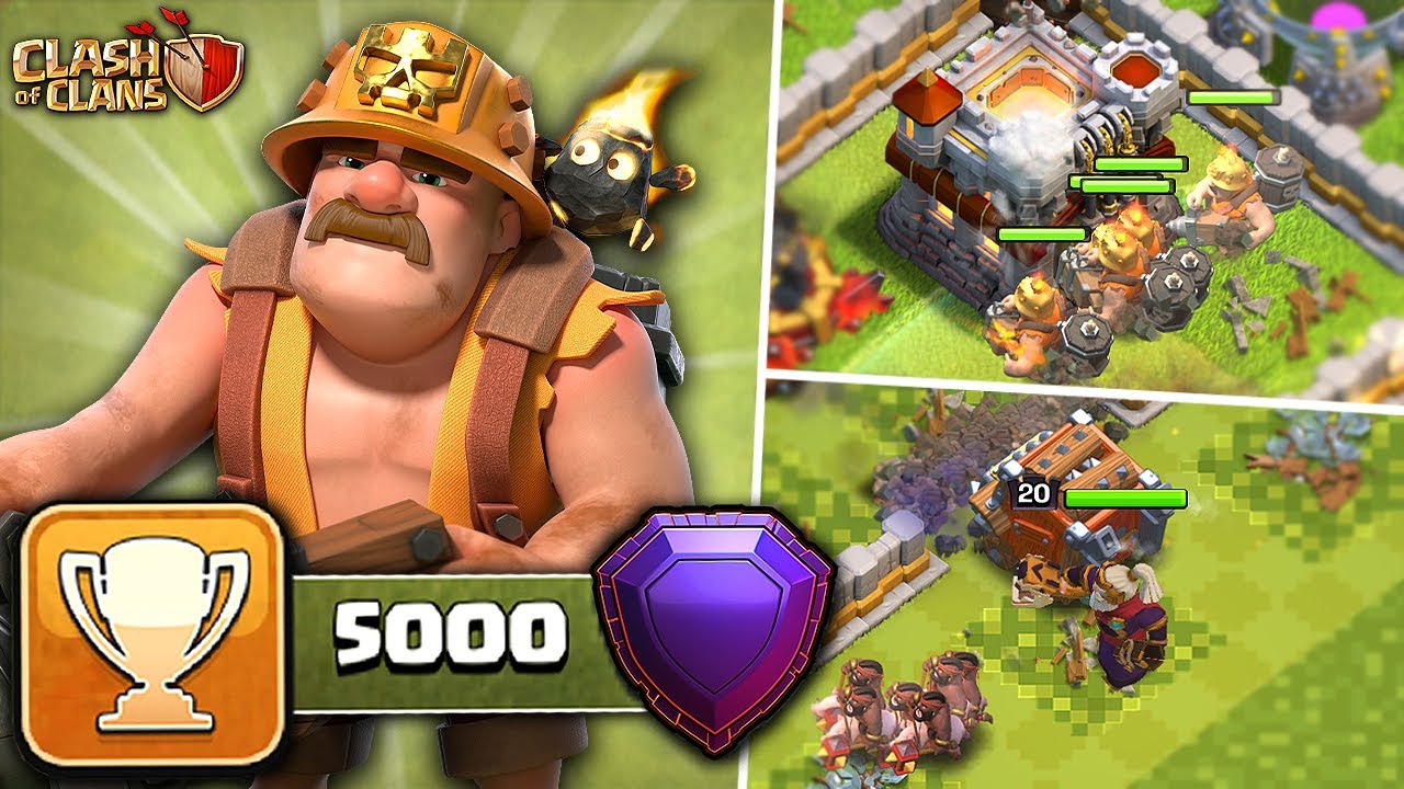 TH11 Trophy Pushing with Super Miners | Clash of Clans