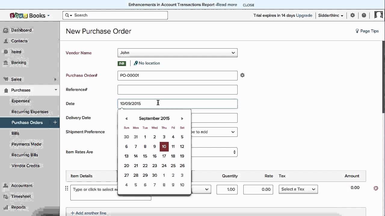 Zoho Books complete Walk-through (India)