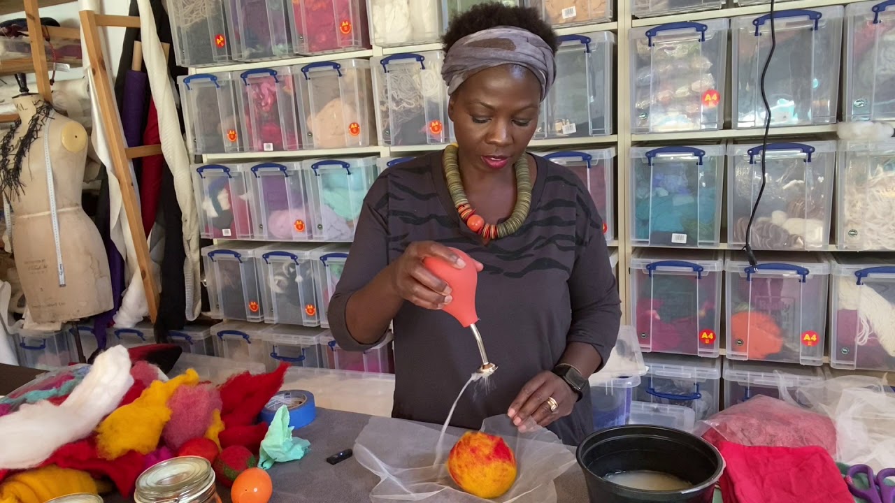 Stay home creative projects. Felted rattle balls