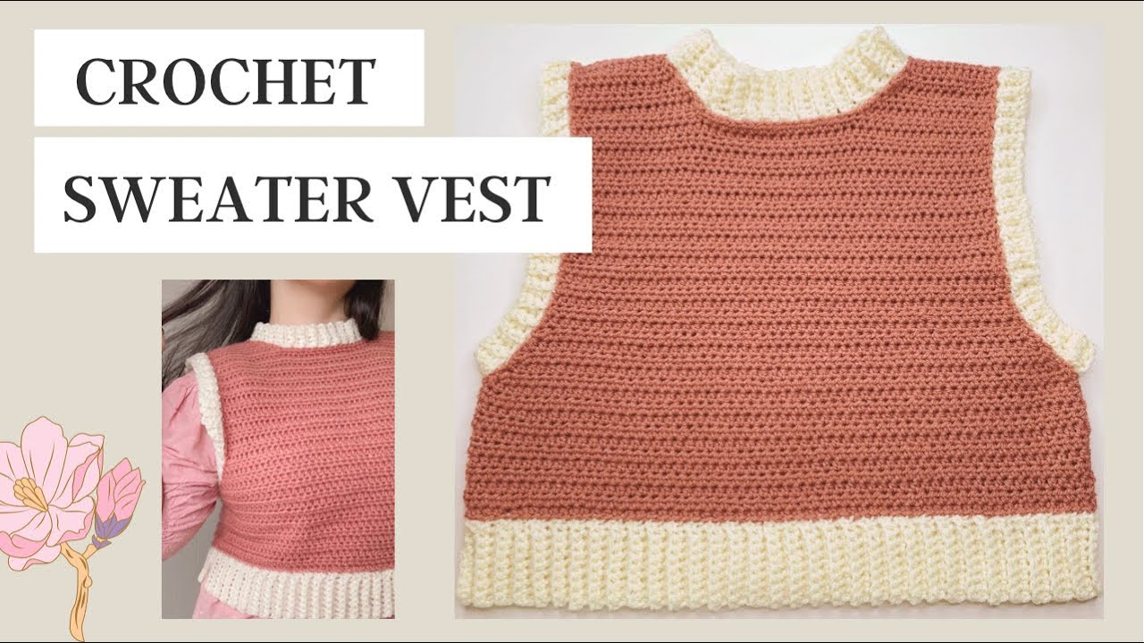 EASY CROCHET SWEATER VEST | CROCHET BY BEV