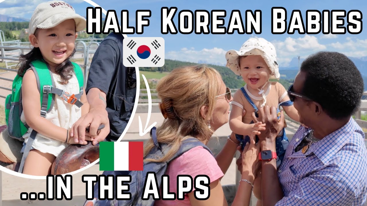 Half Korean Babies having fun with Italian & Senegalese Grandparents | International Family Reunion
