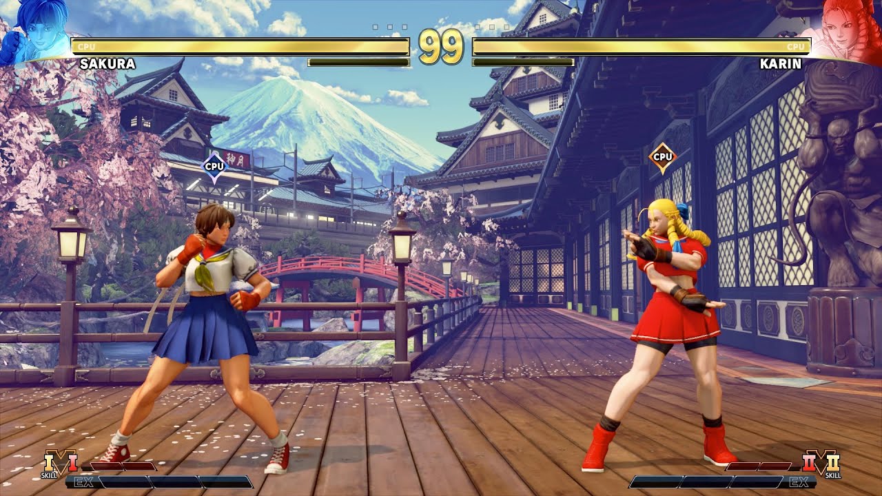 Sakura vs Karin! Street Fighter V CPU vs CPU