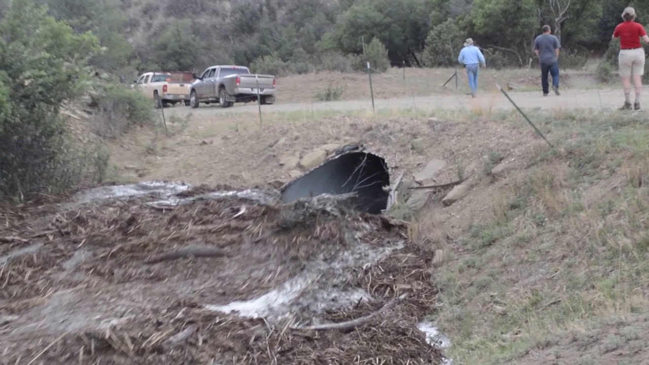 Flash Flood Fills 6 ft. Culvert on Cerrososo Road 7-8-13