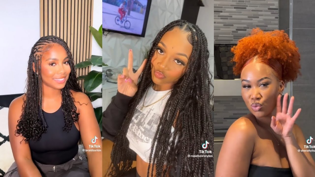 black girl hairstyles 💇🏾‍♀️🛒 ☆tiktok compliation☆ // part 2