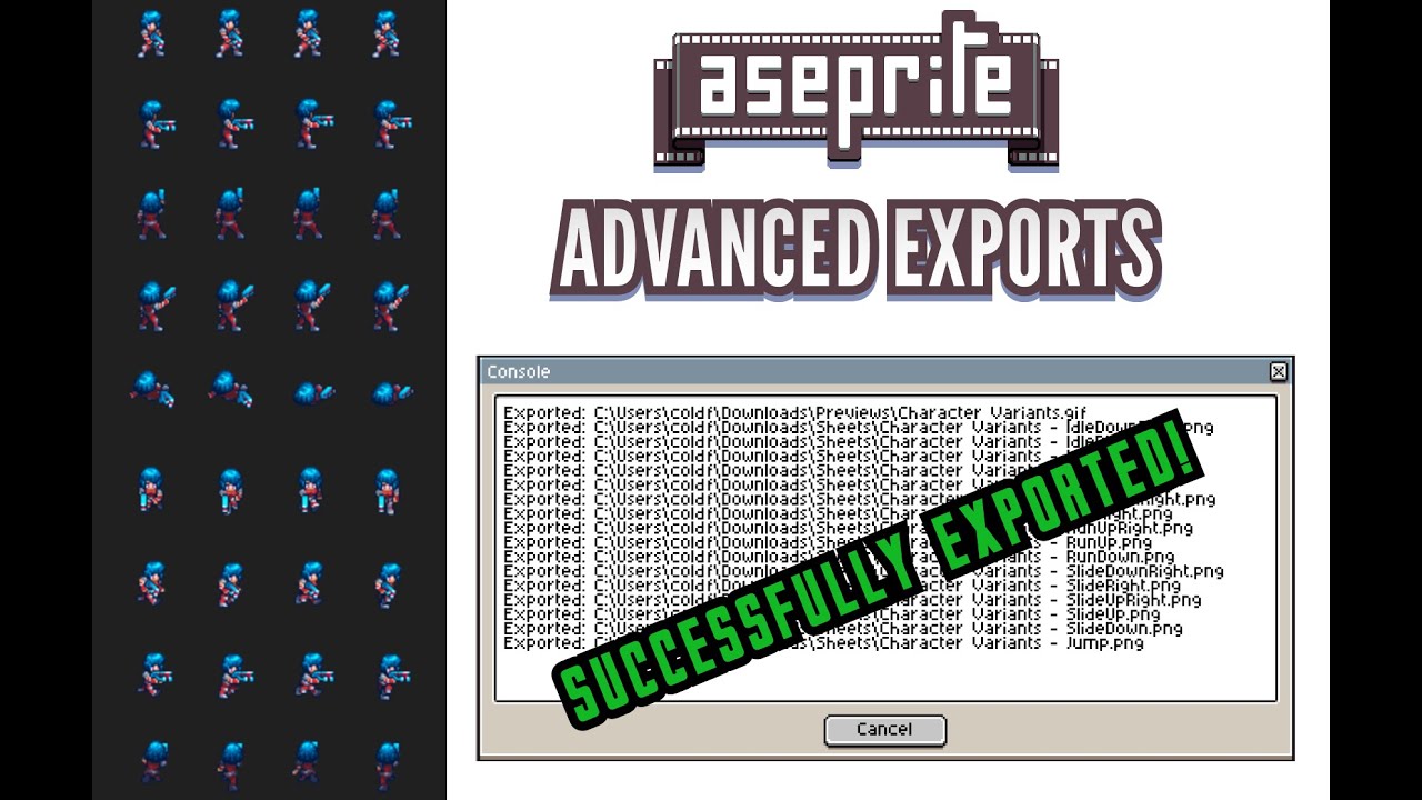 Aseprite Advanced Exports