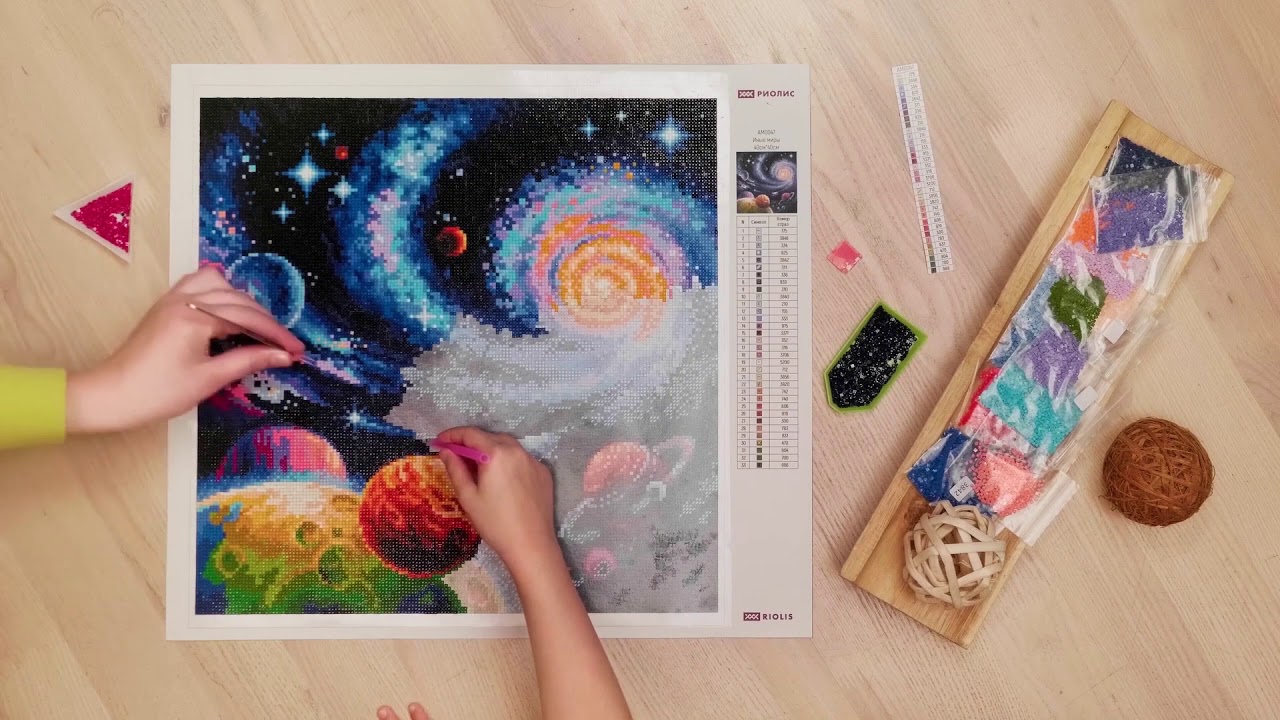 RIOLIS diamond mosaic kit review. AM0047 Other Worlds