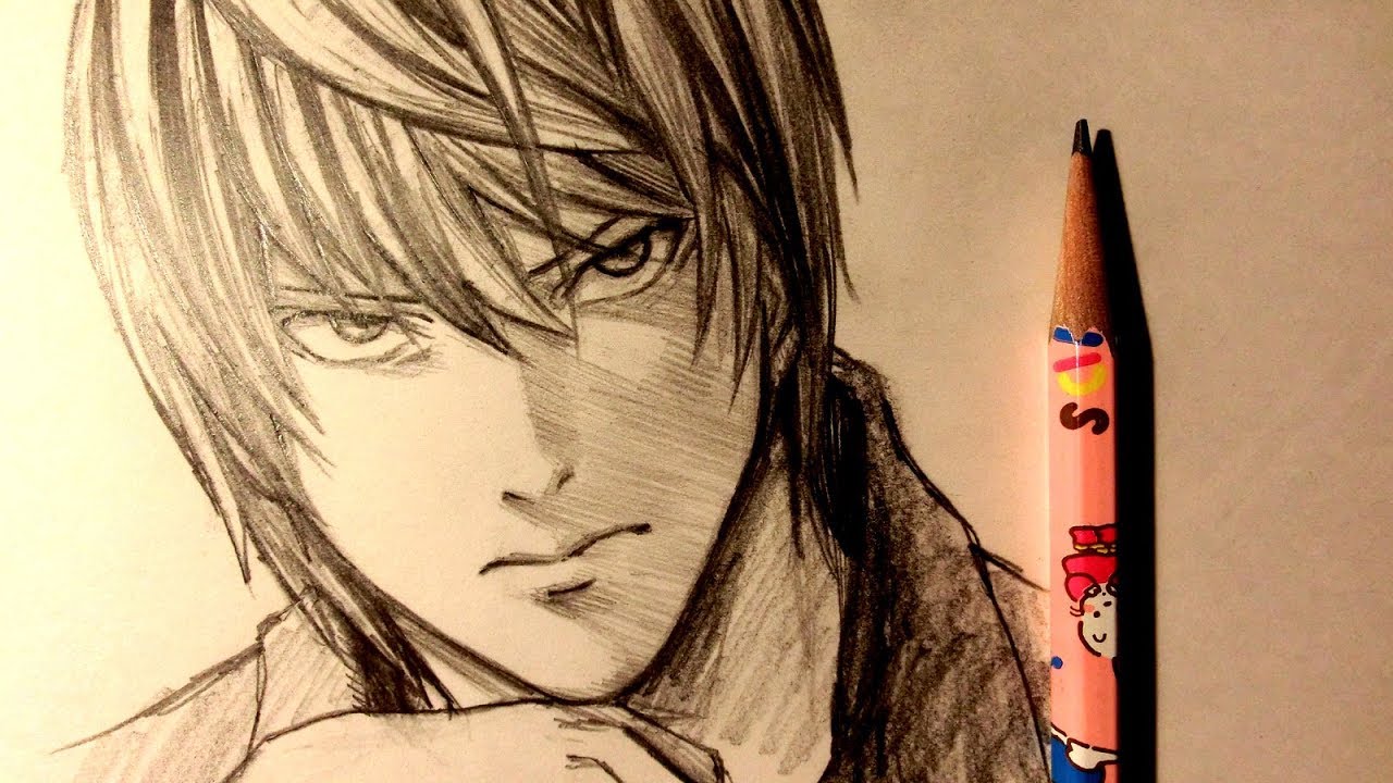 ASMR | Pencil Drawing 111 | Light Yagami (Request)