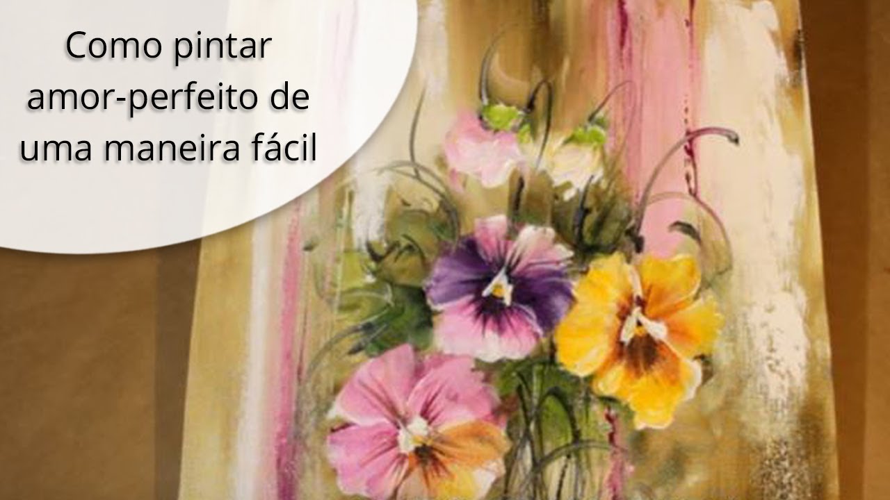 Como pintar amor-perfeito de uma maneira fácil
