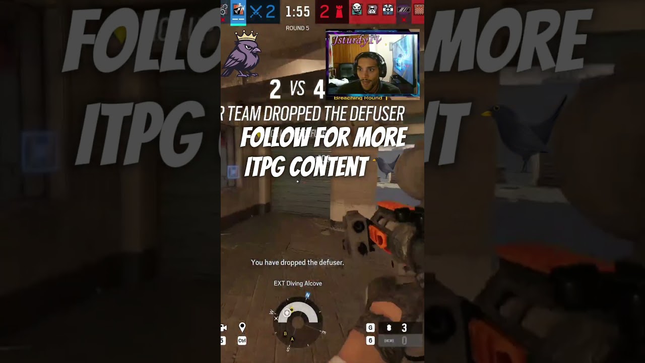 JSturdyTV GETS STURDY 1V5 with ASH #trendingshorts #r6siege #rainbowsixsiege #r6sranked #itpg