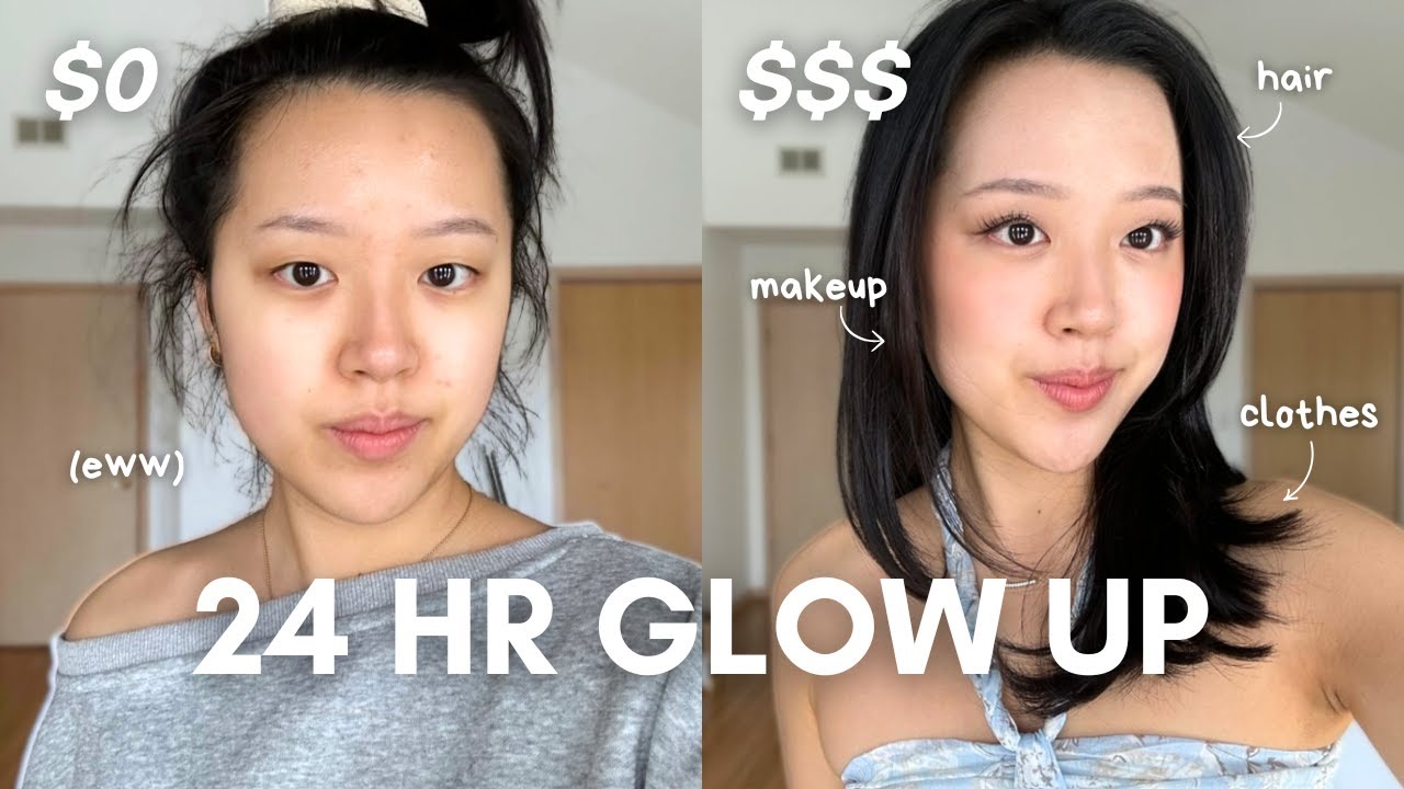 24 HOUR GLOW UP TRANSFORMATION 🌷(+ how much i spent $$$)