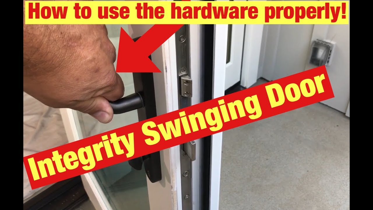 Marvin Integrity Swinging Door Proper Use Of Multipoint Hardware
