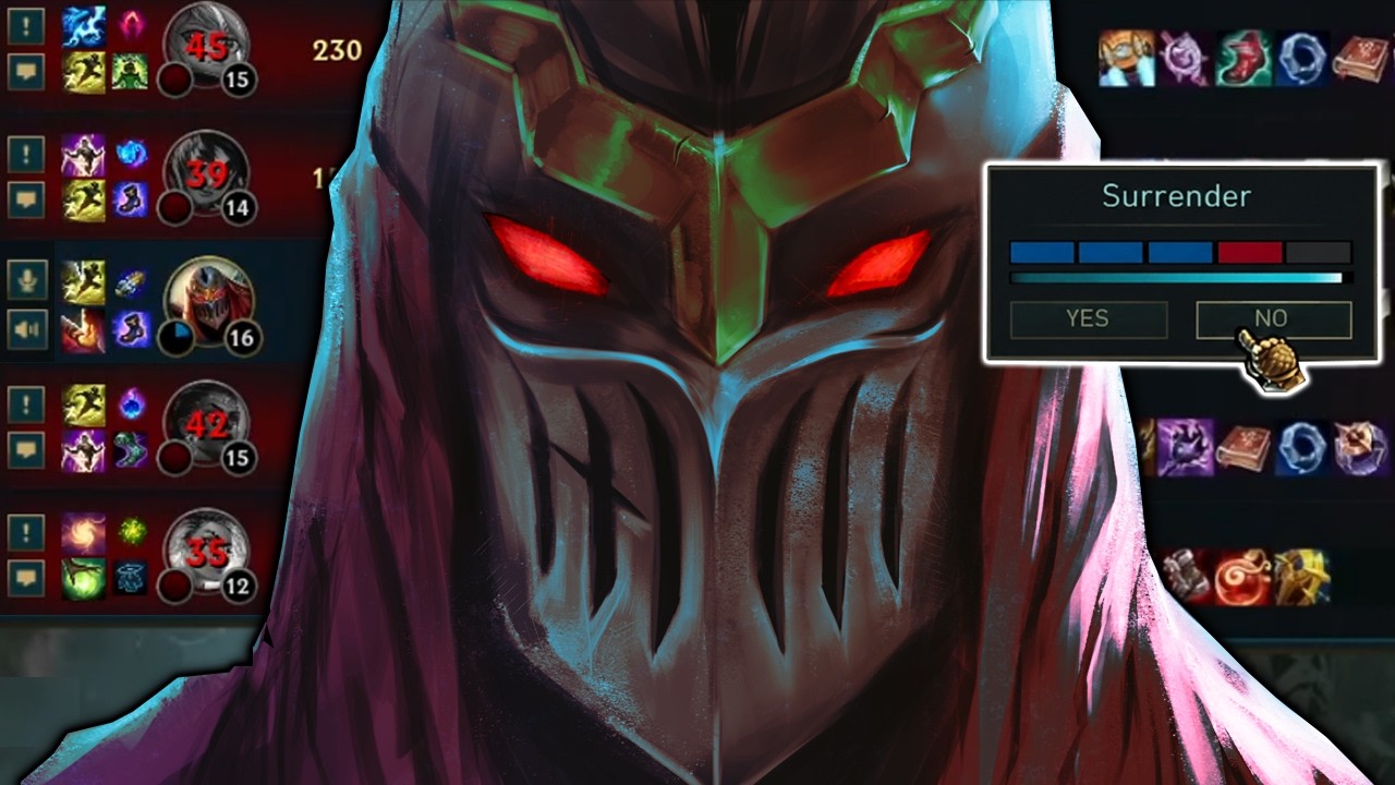 INSANE SOLO CARRY ZED (1V9)