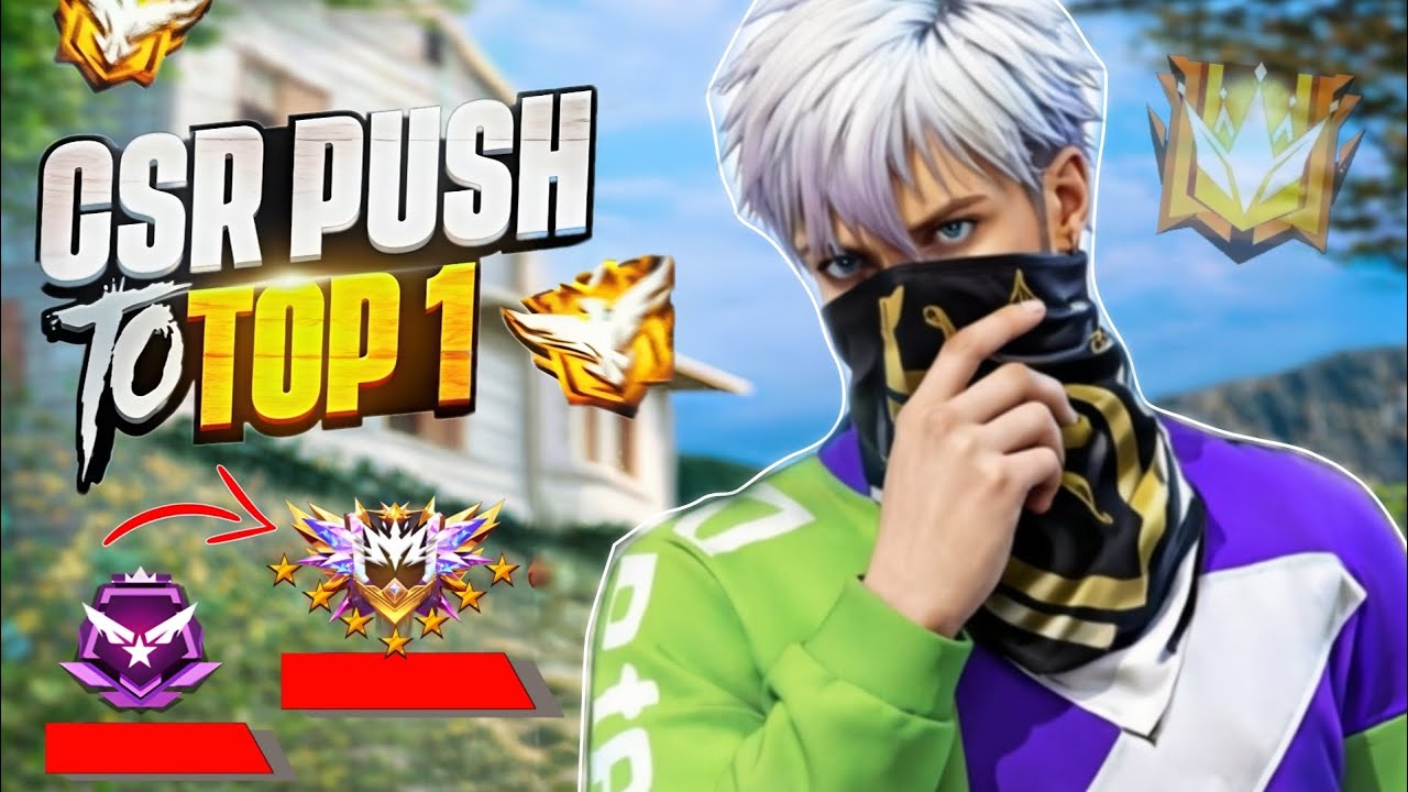 DAY - 22 CSR Push Top 1 🗿 Grandmaster Laga ga 🔥 Garena - Free Fire 
