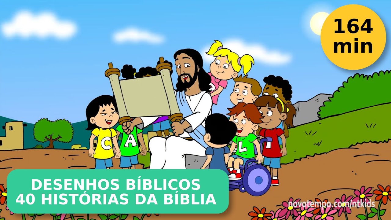 MARATONA DE DESENHOS B&Iacute;BLICOS: 40 HIST&Oacute;RIAS DA B&Iacute;BLIA (164 MINUTOS DE DESENHOS ANIMADOS)