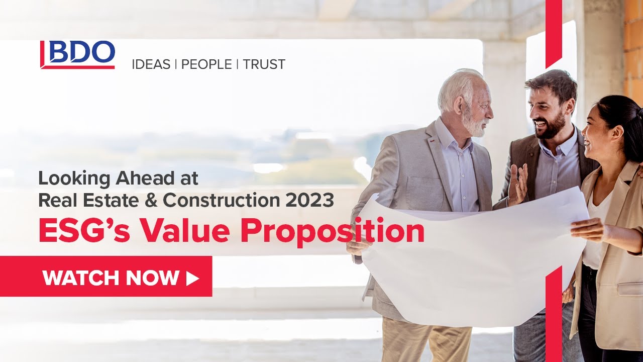 Webinar | Looking Ahead at real estate and construction: ESG's value proposition