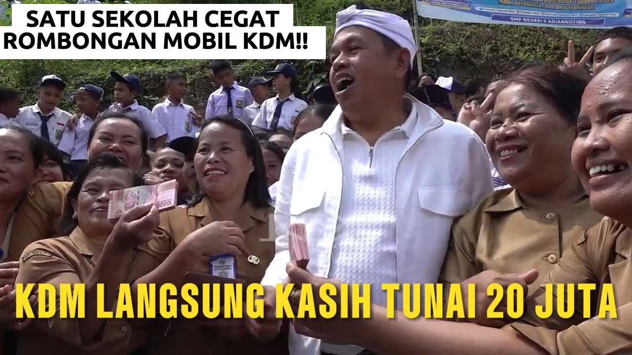 CEGAT ROMBONGAN MOBIL KDM GAK MAIN2 LANGSUNG DIKASIH 20 JUTA BUAT MAKAN-MAKAN