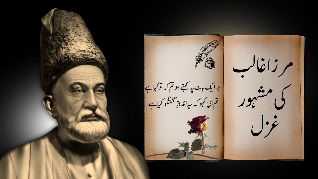 Har Ek Baat Pe Kehte Ho Tum Keh Tu Kya Hai | Mirza Ghalib Ghazal | Classic Urdu Poetry